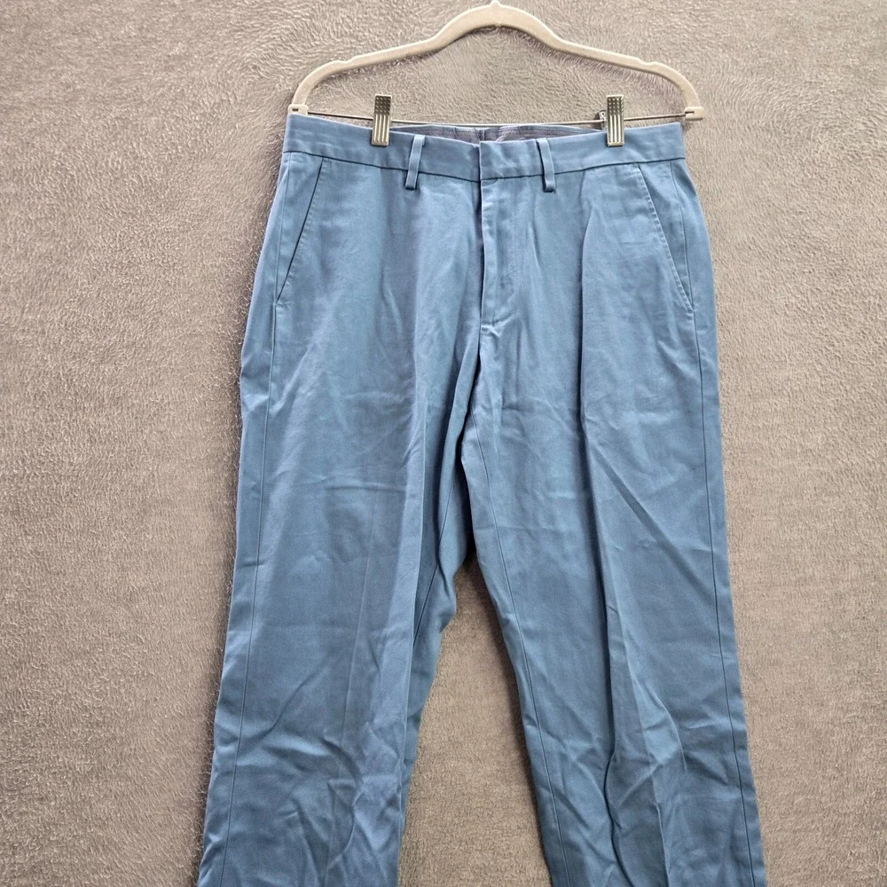 J Crew Men Pants 31x32‎ Blue Chino Bowery Urban Slim Pockets Cotton Mid Rise